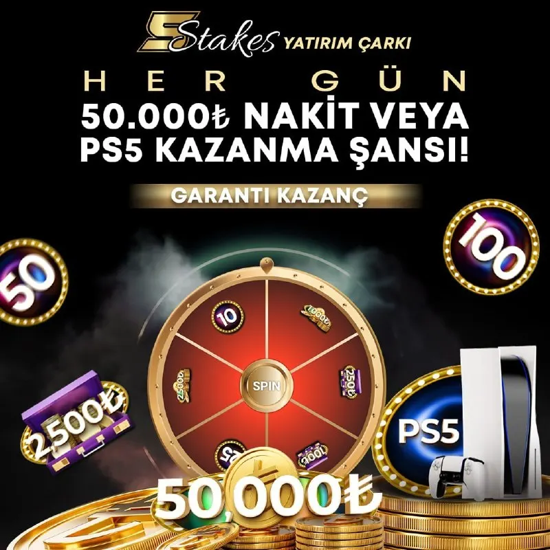 5Stakes Telegram: 💸 YATIRIM ÇARKI 5STAKES’TE! 🎡 Her gün yatırımını yap, Çarkını çevir ve ödülünü…