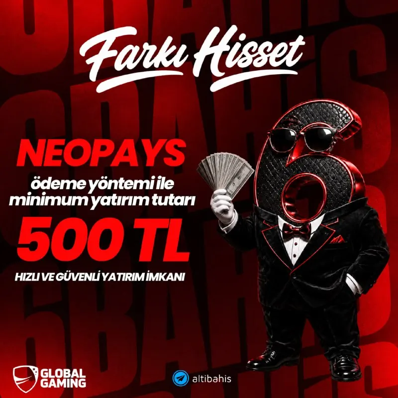 6bahis Telegram: ✅Hızlı ve güvenli yatırımın adresi 🤩bahis’te NEOPAYS 🔸NEOPAYS ödeme yöntemiyle…