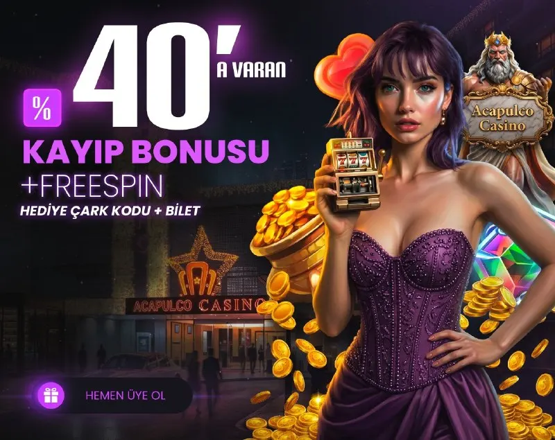 Acapulco Casino Telegram: 👑 SPOR VE CASİNO ALANINDA GEÇERLİ %40 A KADAR KAYIP BONUSU! 💰YATIRIMA OTOMATİK…