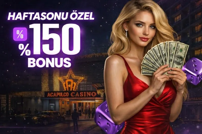 Acapulco Casino Telegram: 👑 CUMA - CUMARTESİ VE PAZAR ÖZEL ÇİFTE BONUS! 💰%150 BONUS AKTİF ! 💰Yatırımınıza…