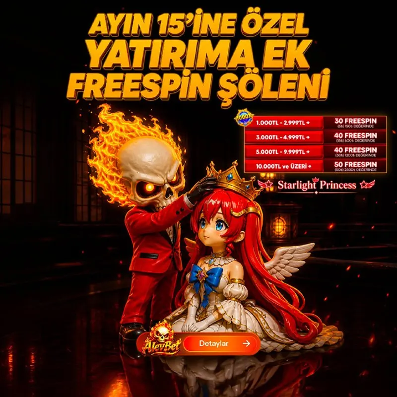 Alevbet Telegram: ⭐️ AYIN 15'İNE ÖZEL FREESPİN ŞÖLENİ! 🔥 🪙Minimum 1.000 TL yatırım yap, bonusunu…