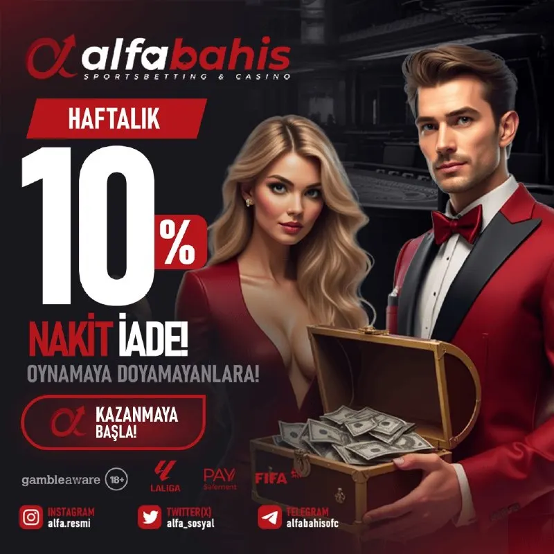 Alfabahis Telegram: 🌟 %10 HAFTALIK NAKİT İADE FIRSATI! ✨ Kaybetsen bile kazanmaya devam et! 🟣 %10…