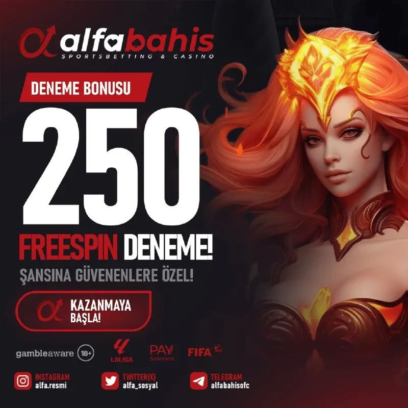 Alfabahis Telegram: 🚀 250 FREESPIN İLE ŞANSINI DENE! 🌟 Şansına güveniyor musun? Büyük kazanç seni…