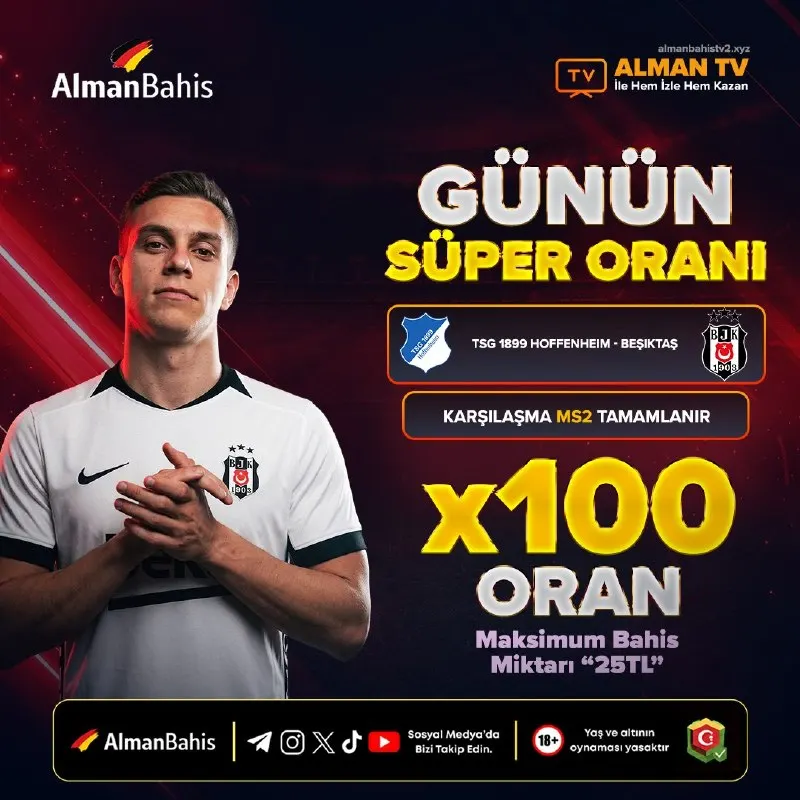 Alman Bahis Telegram: 🤩🤩🤩🤩🤩🤩🤩🤩 🤩🤩🤩🤩🤩 🚨KAZANMAYAN KALMASIN DİYE KARŞINIZDA 🔵 HOFFENHEİM 🫢 BEŞİKTAŞ 🇹🇷…