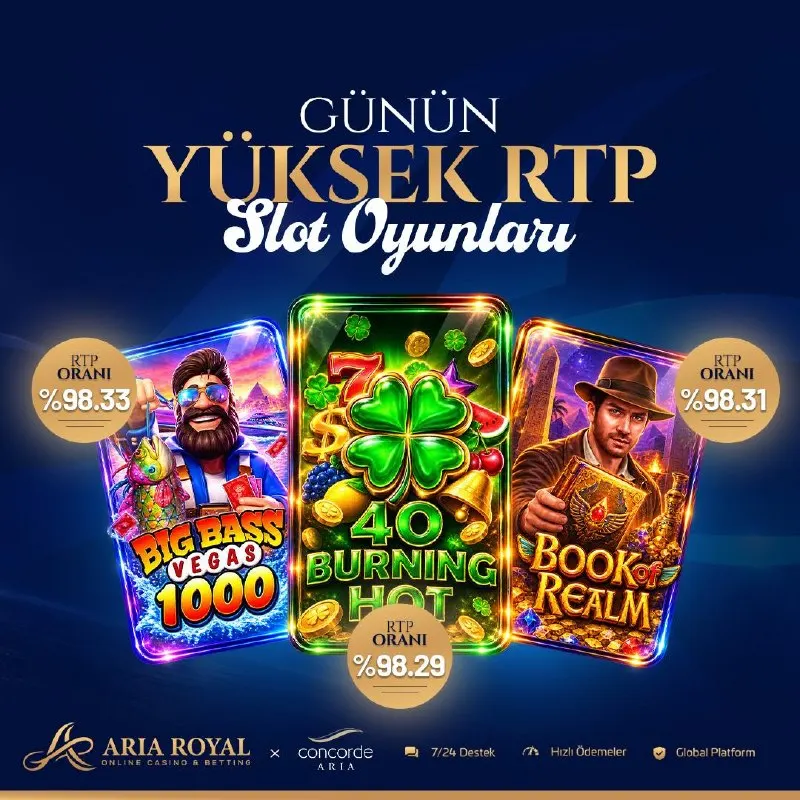 Aria Royal Telegram: 👑👑👑👑👑👑👑 🔝 GÜNÜN EN ÇOK KAZANDIRAN OYUNLARI! 👑 Aria Royal'de günün geri ödeme…