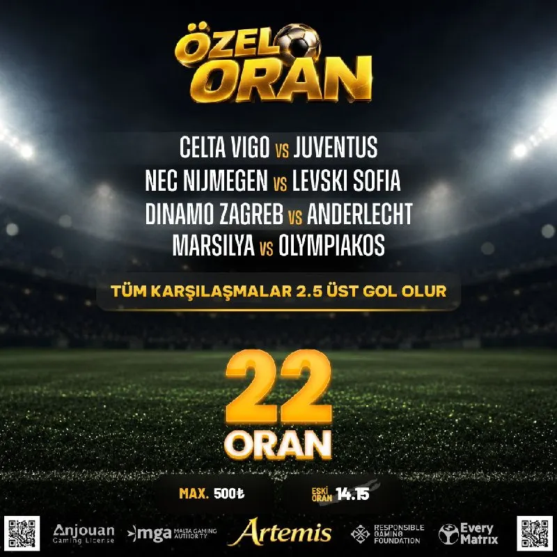 Artemisbet Telegram: 🟡22 Özel Oran🟡 🔫Max : 500₺🔫 🍁 Gün içerisinde tüm yöntemler dahil minimum 2.000…