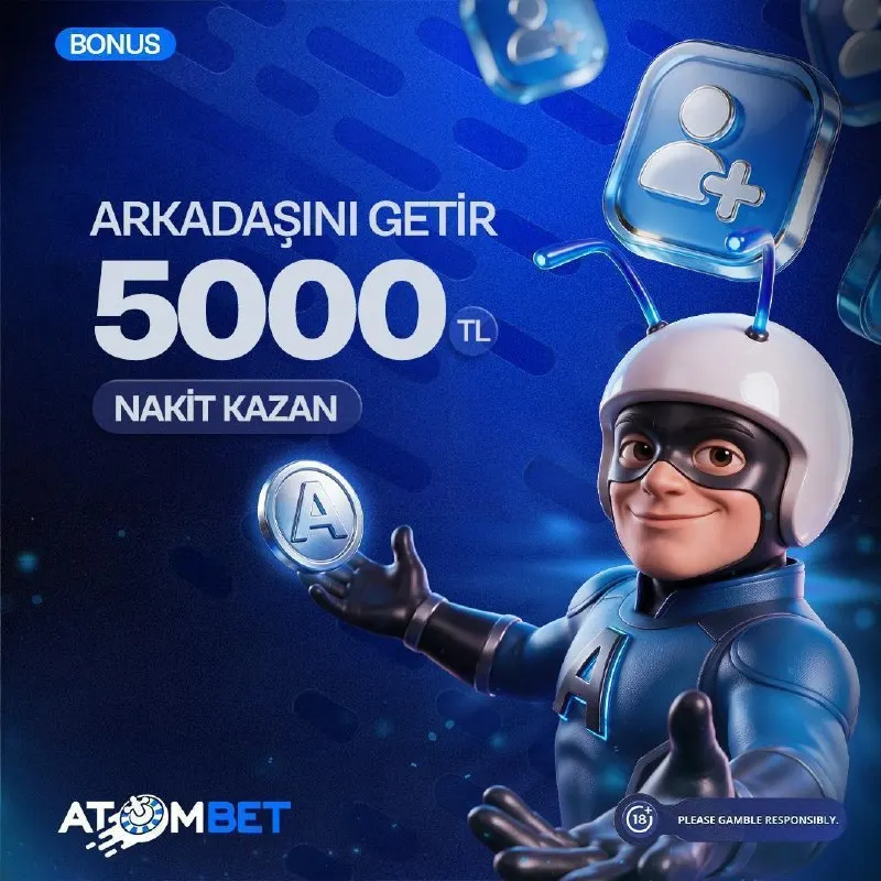 Atombet Telegram: 💎 ATOMBET İLE ARKADAŞINLA BİRLİKTE KAZAN! 💰 Arkadaşını davet edip 5000 TL'ye…