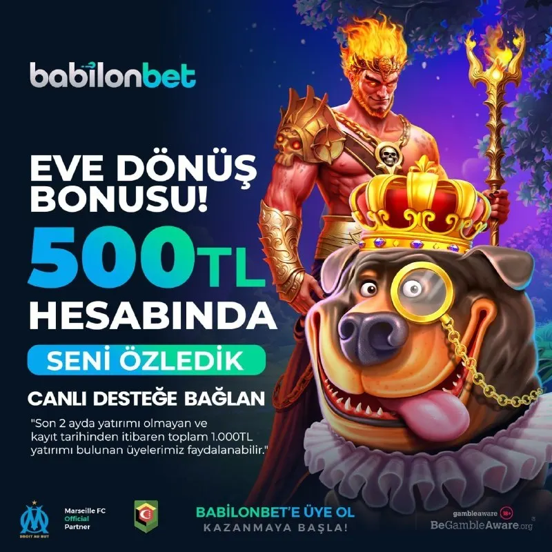 Babilonbet Telegram: 🎁GERİ DÖNÜŞÜN ÖDÜLLÜ OLSUN! 💸500₺ HESABINDA ⚡️TEK ADIMLA AKTİF ET 🍀UMUDUNU…