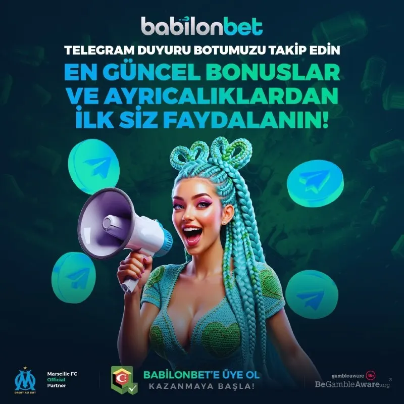 Babilonbet Telegram: 🤖@BabilonduyuruBot 🎯BOTU ŞİMDİ BAŞLAT TÜM DUYURULARI ANINDA AL! 🤖DUYURU BOT…