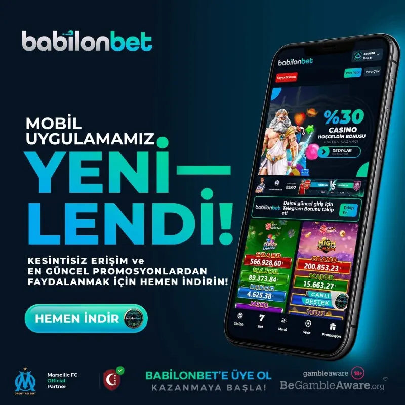 Babilonbet Telegram: 🏛️ BABİLON'UN HAZİNELERİNE TEK DOKUNUŞ! 🏅 Yeni mobil uygulamayla fırsatlar hep…