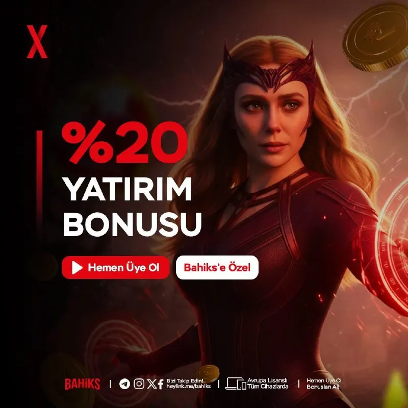 Bahiks Telegram: ⚡️ BAHİKS'TE HER GÜN %20 YATIRIM BONUSU! ⚡️ 📣 Minimum 100₺ ve maksimum 5000₺…