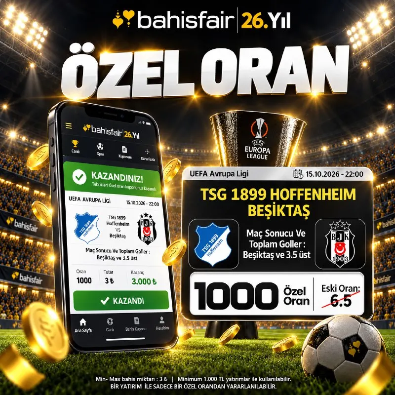 Bahisfair Telegram: ⚡️ FIRSATI DEĞERLENDİRENLERE 3.000 TL! ⚡️ 1000 ORAN KAZANDI! ⚡️ Yararlanan…