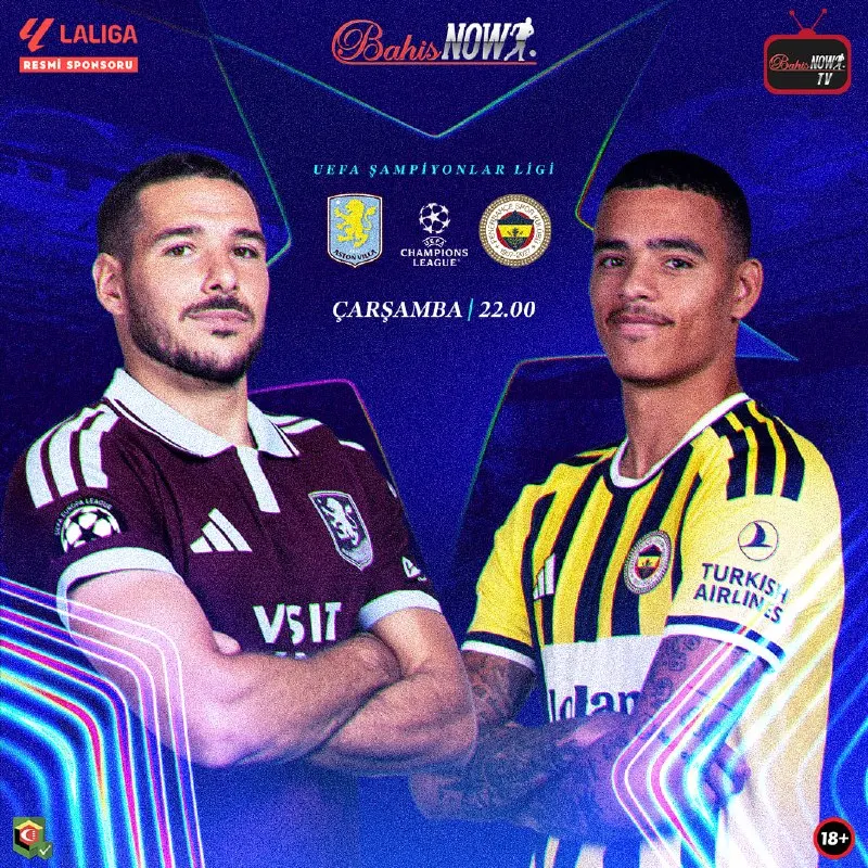 Bahisnow Telegram: ⚽️ ŞAMPİYONLAR LİGİ GECESİ! ⚽️ Aston Villa ⚽️ Fenerbahçe ⚽️ Sarı-lacivertliler…