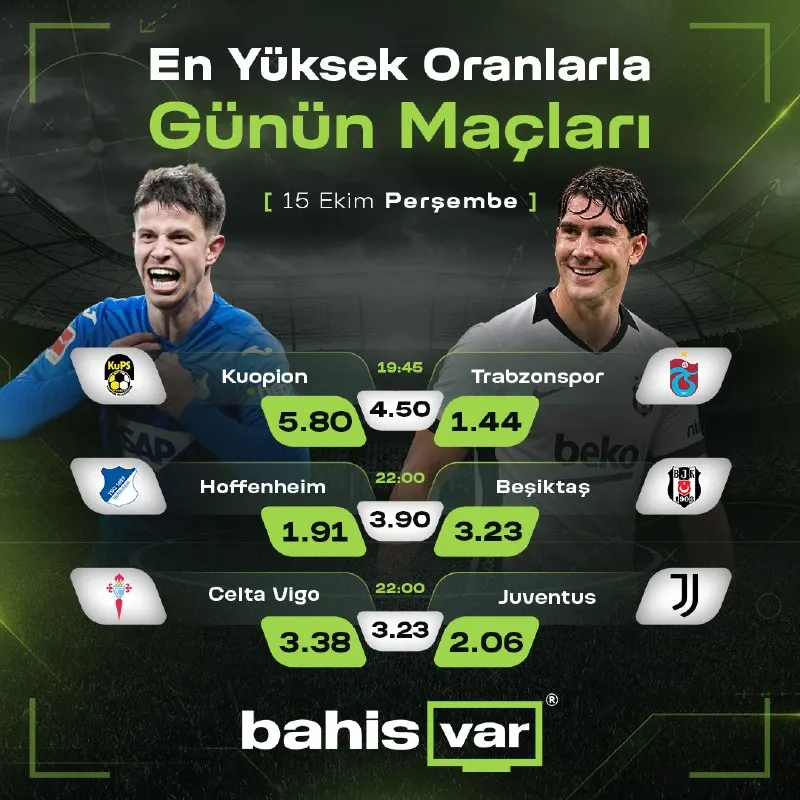 BahisVar Telegram: 🌟 BAHİSVAR GÜNÜN MAÇLARI İLE KAZANDIRIYOR 💵 🔝EN YÜKSEK ORANLARLA KAZANMAYA 🚩…
