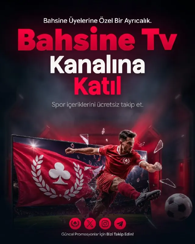Bahsine Telegram: 📺 BAHSİNE TV İLE MAÇLAR ÜCRETSİZ CANLI YAYINDA! 🔴⚽️ Bahsine üyelerine özel bu…