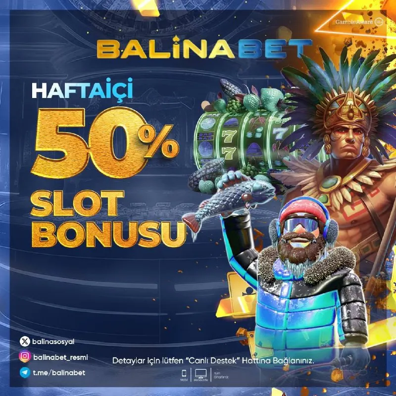 Balinabet Telegram: 😂 Hafta İçi BalinaBet Slot Severlerin %50 Slot Bonusu İle Şansı Herkesten Daha…
