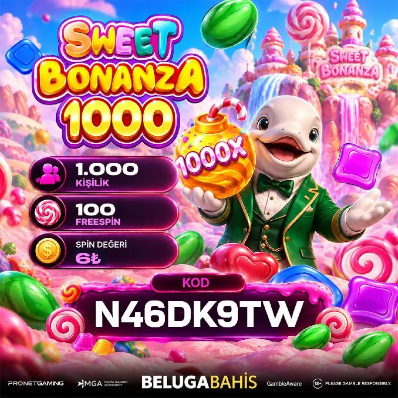Belugabahis Telegram: 🍭 Sweet Bonanza 1000 Özel Freespin Keyfi! 💡 Gün içerisinde tek seferde 250₺ ve…