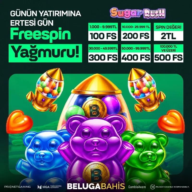 Belugabahis Telegram: 🍭 Günün Yatırımına Ertesi Gün Freespin Yağmuru! 🍭 Bugün yapacağın yatırımla…