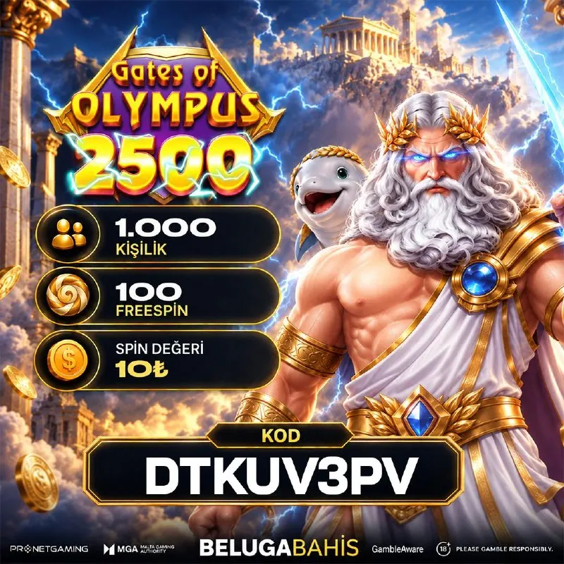 Belugabahis Telegram: 🔞 Gates of Olympus 2500 Özel Freespin Keyfi! 💡 Gün içerisinde tek seferde 250₺…