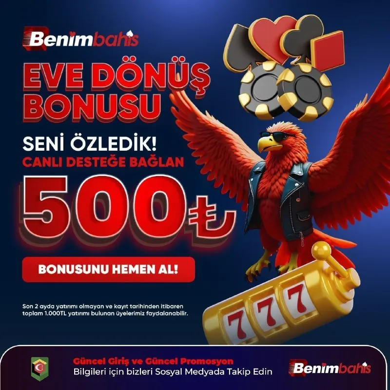 BenimBahis Telegram: 🦅GÜÇLÜ DÖNÜŞ BAŞLIYOR! 💎500₺ BONUS FIRSATI 🎧 CANLI DESTEKTE HAZIR 🔝kural engeli…
