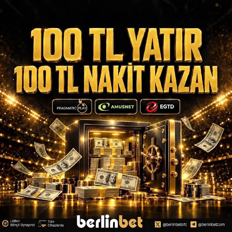 Berlinbet Telegram: ✅ SON 1 SAAT✅ 💰🔔100 TL YATIR, 100 TL NAKİT KAZAN!🔔💰 Berlinbet’te yatırımına 100…
