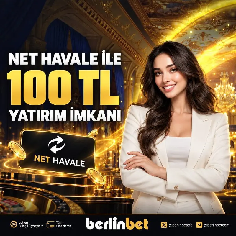 Berlinbet Telegram: ⭐️100 TL YATIRIM İMKANI BERLİNBET’TE!⭐️ 💸 Net Havale ile artık 100 TL yatırım…