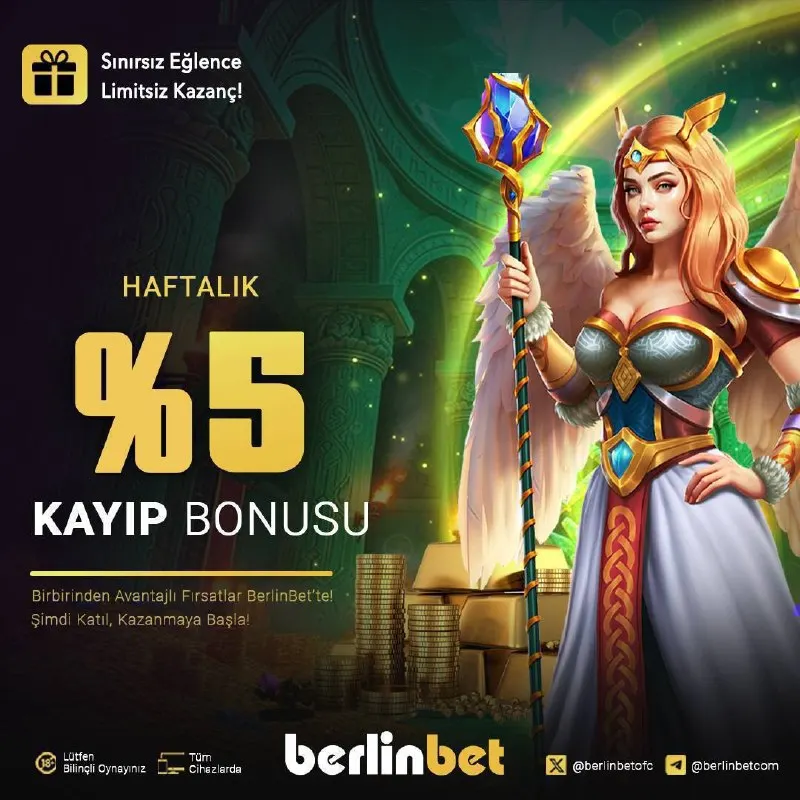 Berlinbet Telegram: 💸BERLİNBET HAFTALIK KAYIP BONUSU! 💸 🗓Pazartesi günü 00:00 ile Pazar günü 23:59…