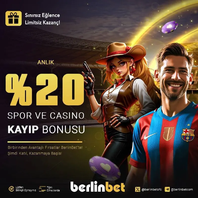 Berlinbet Telegram: 🎰 %20 ANLIK KAYIP BONUSU 📢 %20 Kayıp Bonusu Sizleri Bekliyor! 👉Slot, Canlı…