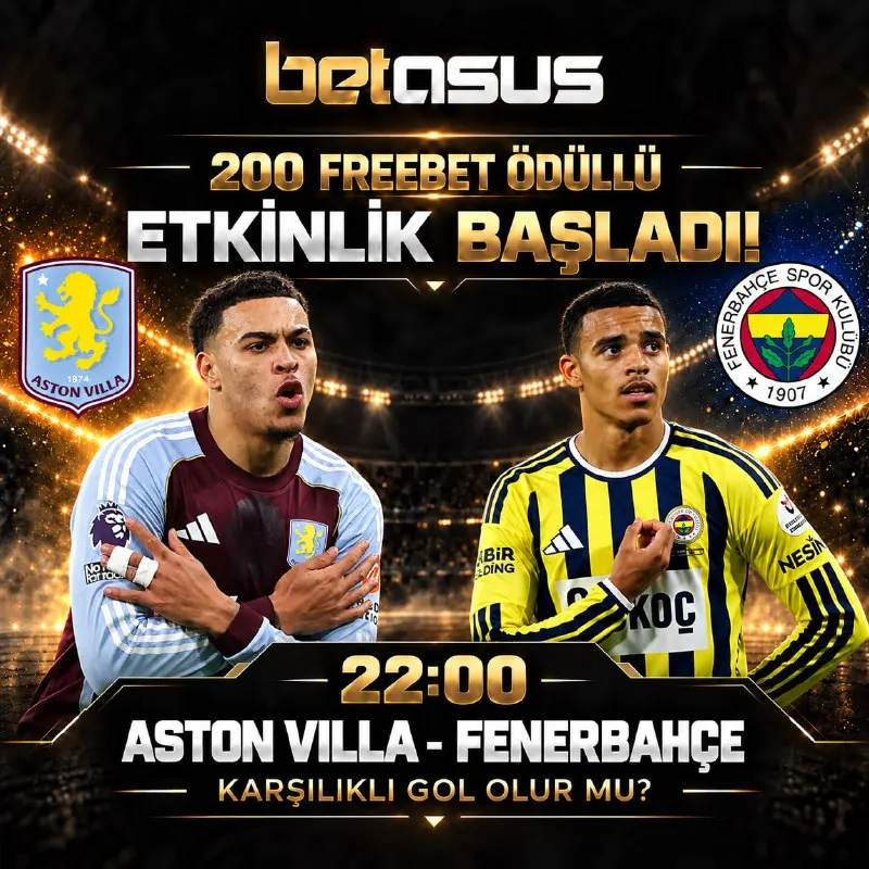 Betasus Telegram: 🏆 200 Freebet Ödüllü Etkinlik Başladı! 🏴󠁧󠁢󠁥󠁮󠁧󠁿- 🇹🇷 ❓ Karşılıklı Gol Olur Mu? 🎁…