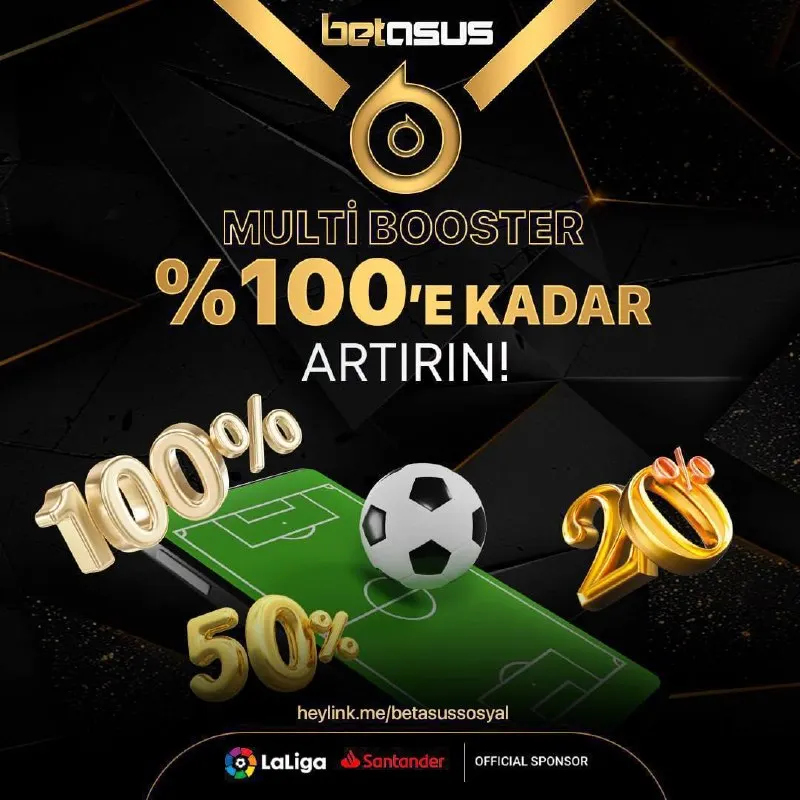 Betasus Telegram: 🔼 #BETASUS MULTİ BOOSTER İLE KAZANCINI ZİRVEYE TAŞI! 💯 Kuponlarına ekstra güç…