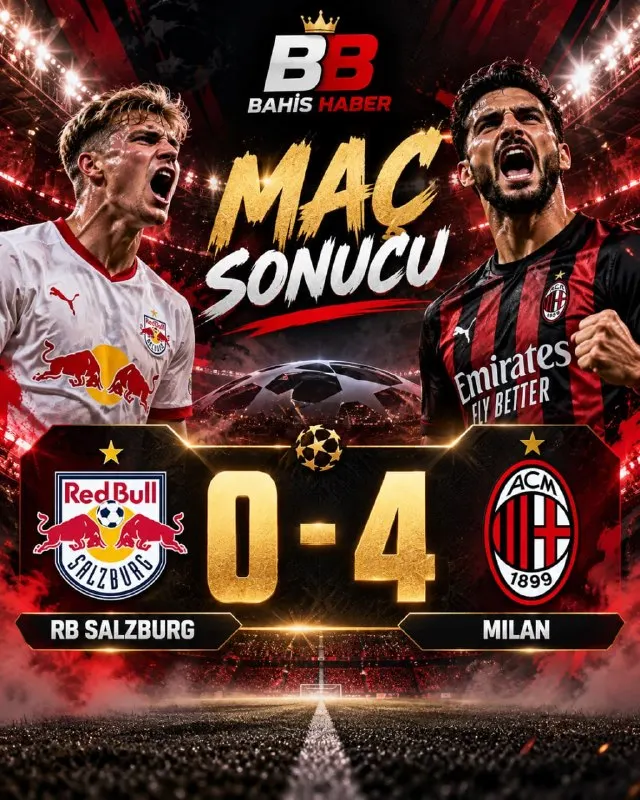 Betbigo Telegram: 🔥⚽️ MİLAN'DAN AVRUPA'DA GÖVDE GÖSTERİSİ! 4 GOLLÜ ZAFER! 🔴⚫️ 🏆 UEFA Şampiyonlar…