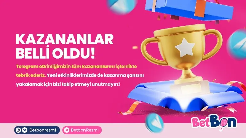 Betbon Telegram: 📅 13.10.2026 tarihli Etkinlik 📅 🎉 35 kişi kazandı ve 171 TL ödül aldı! 🎉 🏆 Maç…