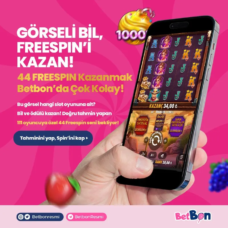Betbon Telegram: 🖼️ Görseli Bil, Ödülü Kazan! Bugünün görseli hangi slot oyununa ait? Tek hak! 🎁…