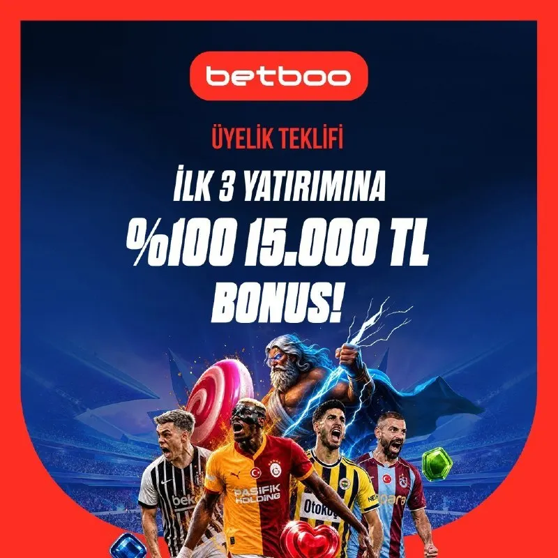 Betboo Telegram: 🎁 YENİ ÜYELERE ÖZEL 3 x %100 BONUS! 🔥 Betboo’ya yeni üye ol, ilk 3 yatırımında…