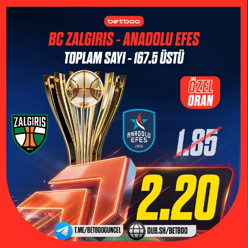 Betboo Telegram: 🤲🚘🚙4️⃣'da Euroleague Heyecanı Özel Oran ile Devam Ediyor! 🏀 BC Zalgiris 🆚…