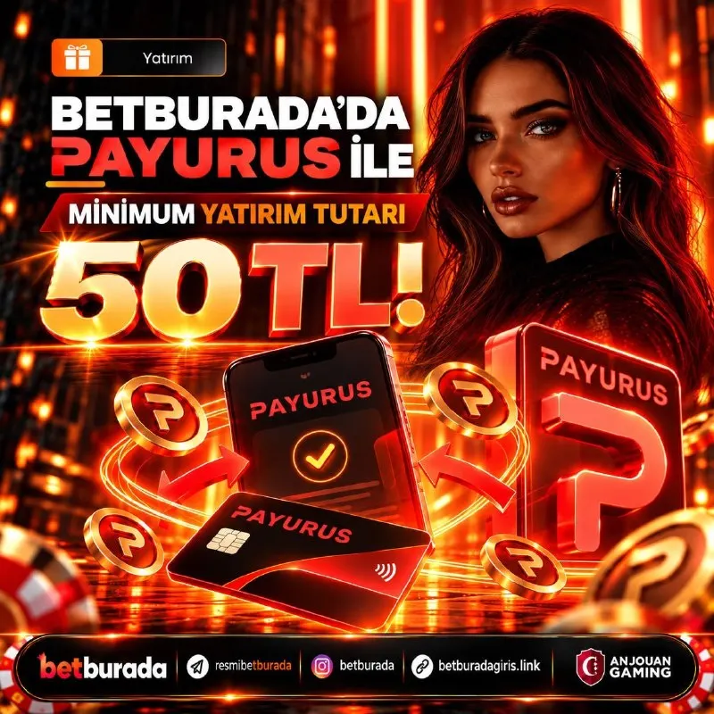 Betburada Telegram: 🧡🟠🟧🟠🍊🔸 ‼PAYURUS ILE LIMITLERI AŞIYORUZ!‼ 💵50TL YATIRIM VE 100TL ÇEKİM IMKANI💵…