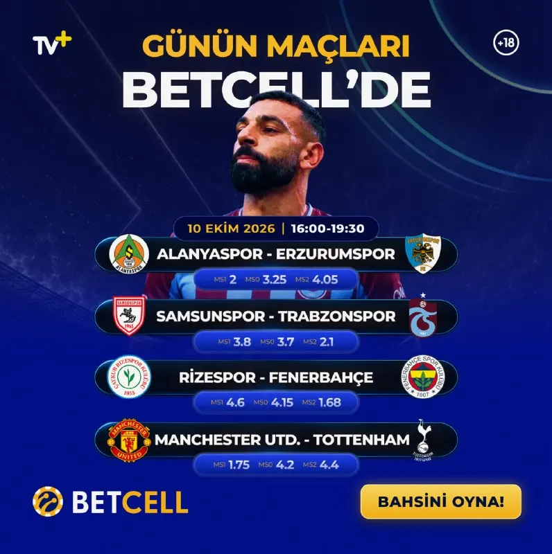 Betcell Telegram: Günün Popüler Karşılaşmalarının Heyecanı Başladı! Yüksek oranlar, dev fırsatlar…