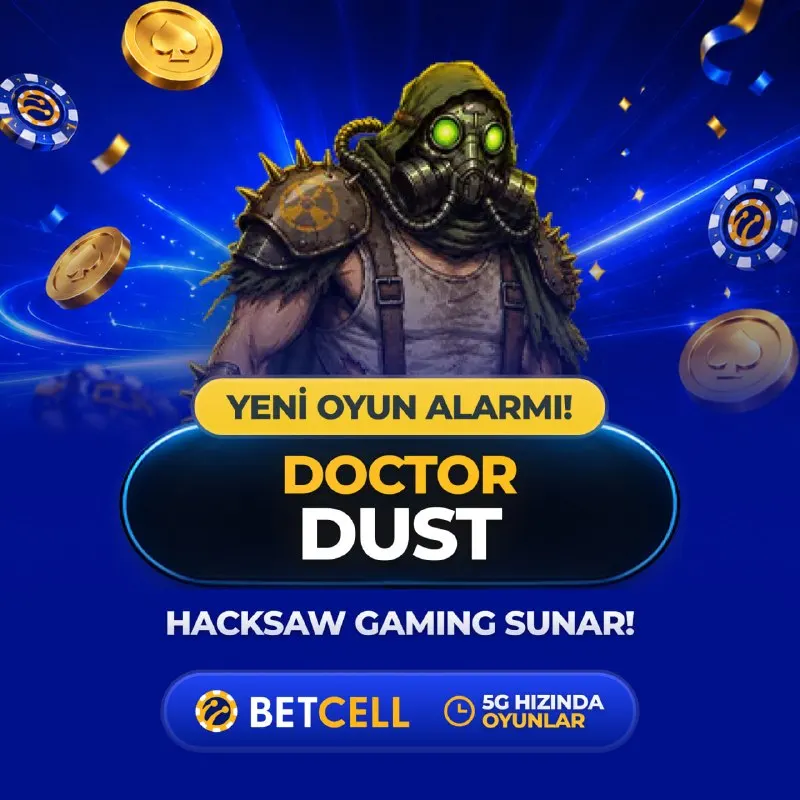 Betcell Telegram: Yeni Oyun Betcell’de 🧪 🟨 Doctor Dust Yüksek volatilite Karanlık ve sıra dışı…