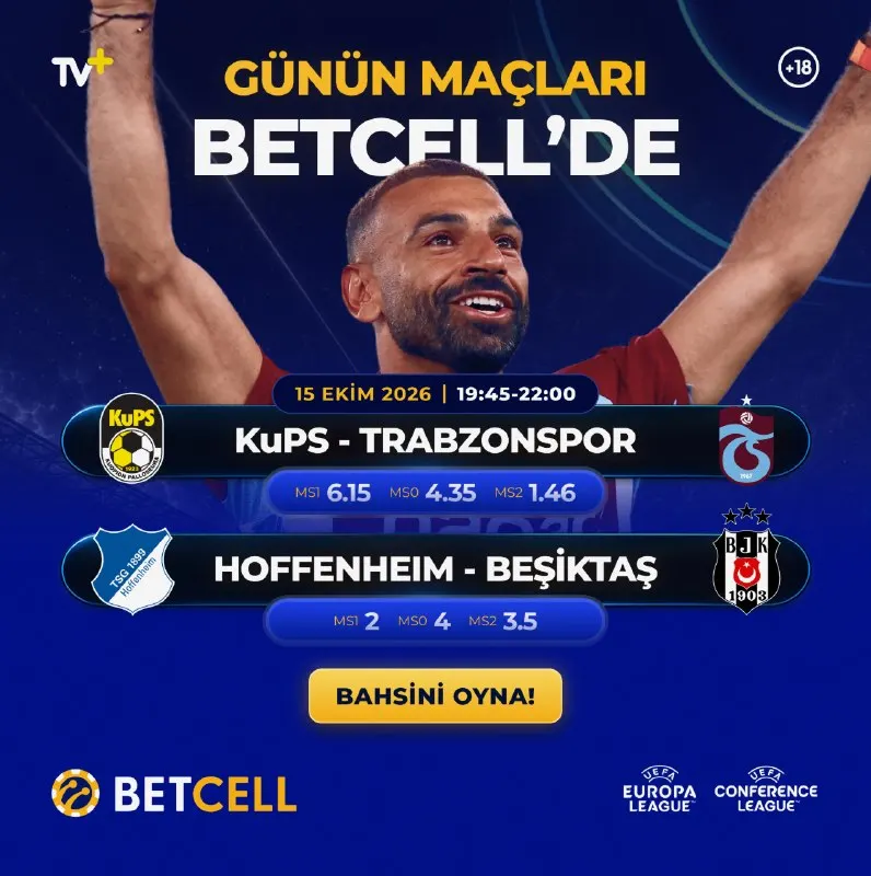 Betcell Telegram: Avrupa Ligi Gecesi Betcell’de. Yüksek oranlarla dolu, tempolu ve heyecanlı bir…