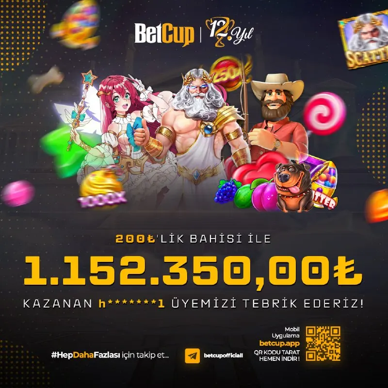 Betcup Telegram: 💥🥳PRAGMATIC PLAY KAZANDIRMAYA DEVAM EDİYOR!🥳💥 💠 Gates of Olympus Super Scatter…