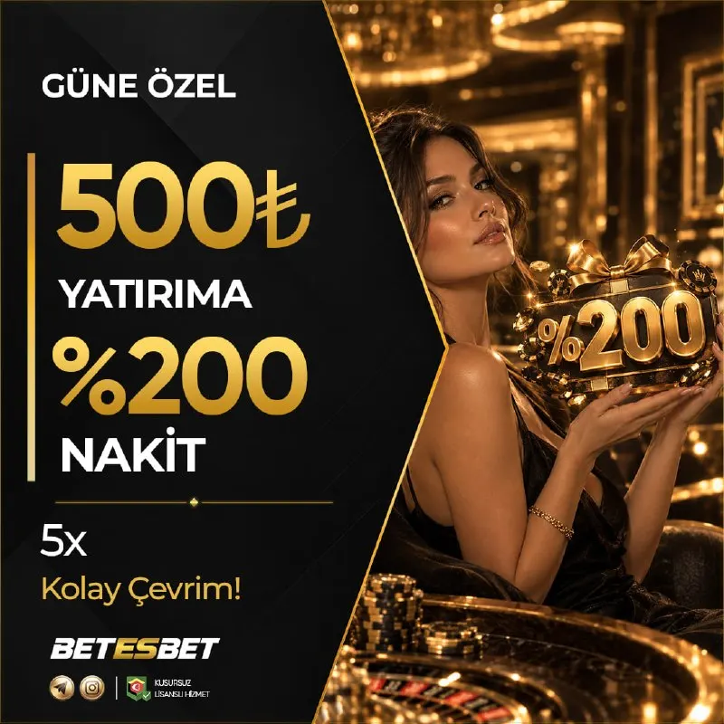 Betesbet Telegram: 🔔 #BETESBET'TE ❎🔢🔢🔢 HAPPY HOURS BAŞLADI 🔔 👑 Betesbet'e 🔢🔢🔢₺ Yatır 🔢🔢🔢🔢₺ Başla…