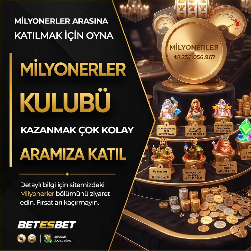 Betesbet Telegram: 🏆 #BETESBET'TE KAZANDIKÇA VİTRİNDE YERİNİ AL 🏆 ✨ Betesbet ile MİLYONER olmak…