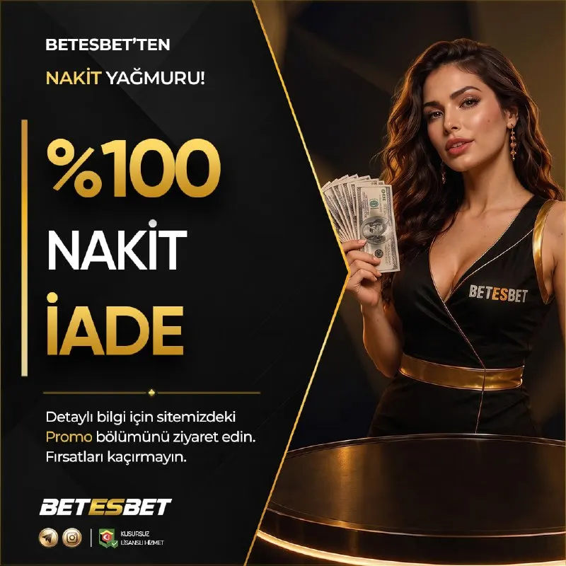 Betesbet Telegram: 💱 #BETESBET'TE %100 İADE 💱 🎁 Betesbet'te ilk kaybınızda 5000₺'ye Kadar…