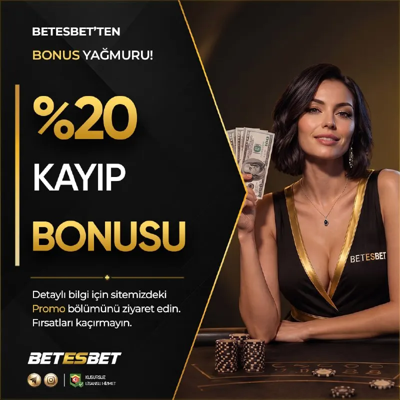 Betesbet Telegram: 😊 #BETESBET'TE %20 SINIRSIZ KAZANÇ KAYIP BONUSU 😊 🔳 Betesbet'te her alanda…