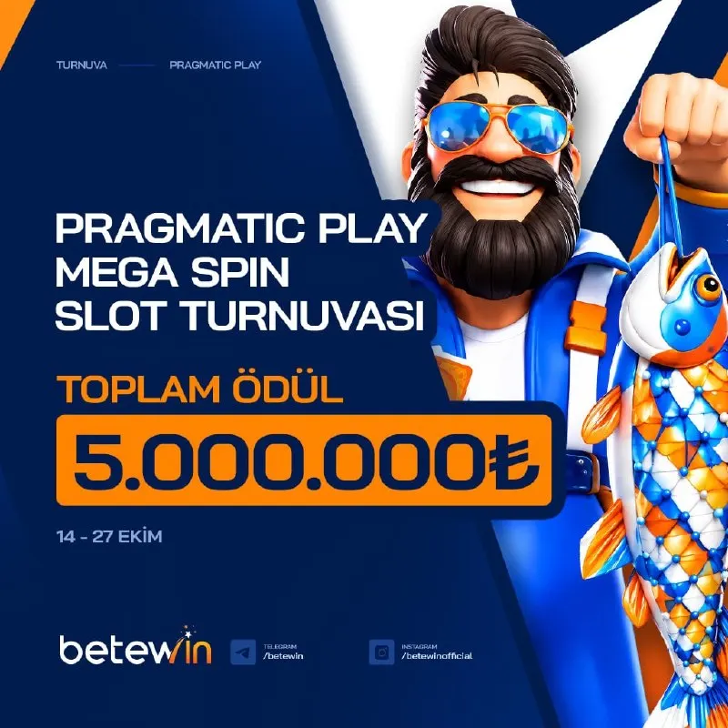 Betewin Telegram: 👍 5 MİLYON TL’LİK BÜYÜK TURNUVA ➡️Her gün liderlik tablosunda zirve için…