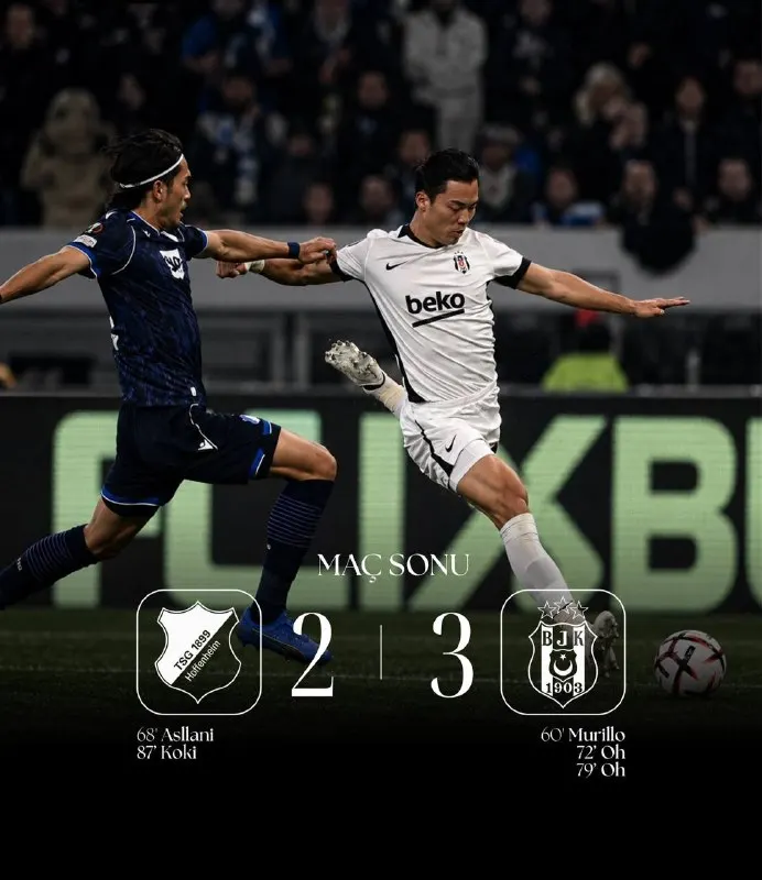Betexper Telegram: Temsilcimiz Beşiktaş, UEFA Avrupa Ligi'nde Hoffenheim'ı 3-2 mağlup etti. MS |…