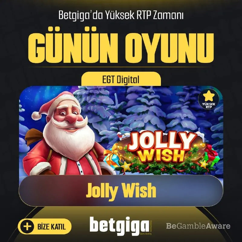 Betgiga Telegram: 🕹 Günün Kazandıran Slot Oyunu Seni Bekliyor! 🎄 JOLLY WİSH 🔑 Kazancın anahtarı…