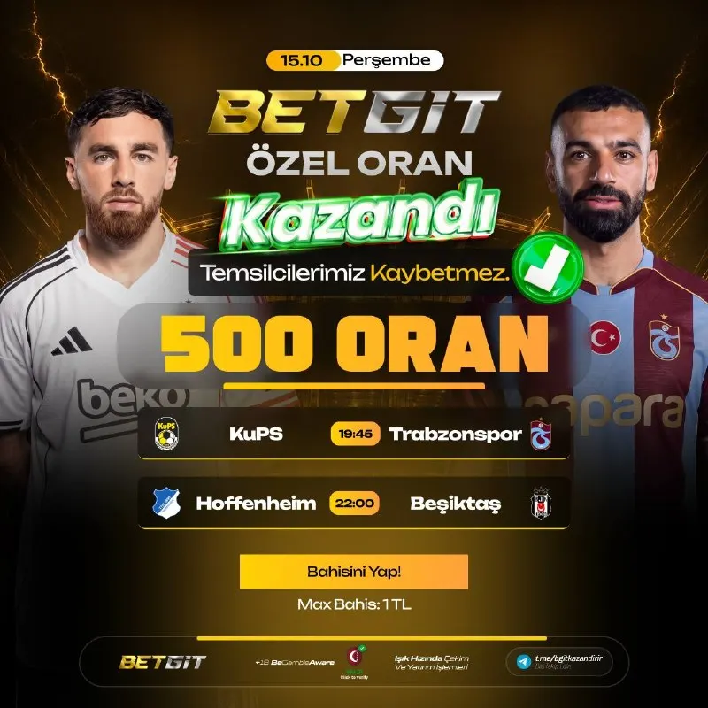 Betgit Telegram: ♠️♠️♠️♠️ ⚡ Tebrikler ⚡ BETGİT ile Kaybetmek Yok! 💟 💵500 özel oranlı kuponumuz…