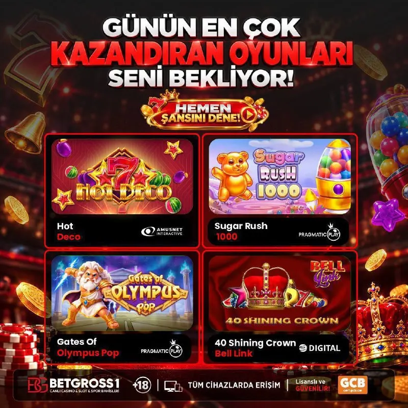 Betgross Telegram: ☀️Betgross Ailesi,Kazanmaya Hazır mısın?☀️ 🔄 Günün şanslı oyunları ile…