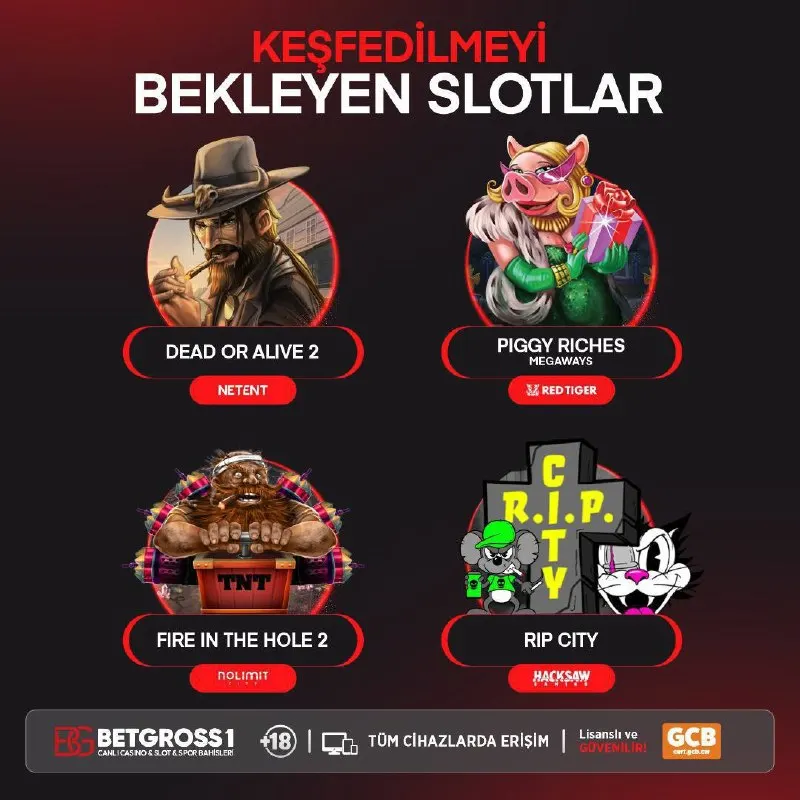 Betgross Telegram: KEŞFEDİLMEYİ BEKLEYEN SLOTLAR... 🤠 Dead or Alive 2 🐷 Piggy Riches Megaways 🧨…